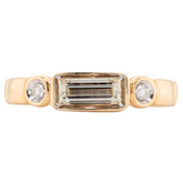 14K East-West Baguette Diamond Ring